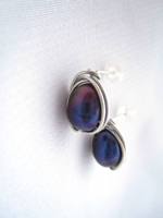 Freshwater Pearl Purple Wrap Earrings