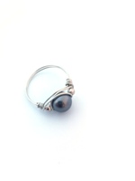 Dark Grey Pearl Wrap Ring
