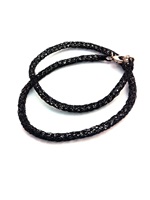 Black Wire Knit Tube Necklace