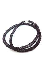 Purple Knit Tube Necklace