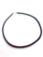 Purple 3 COLOUR Wire Knit Tube Necklace