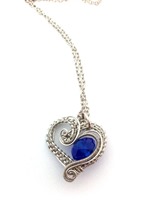 Hearts Delight with Royal Blue Crystal